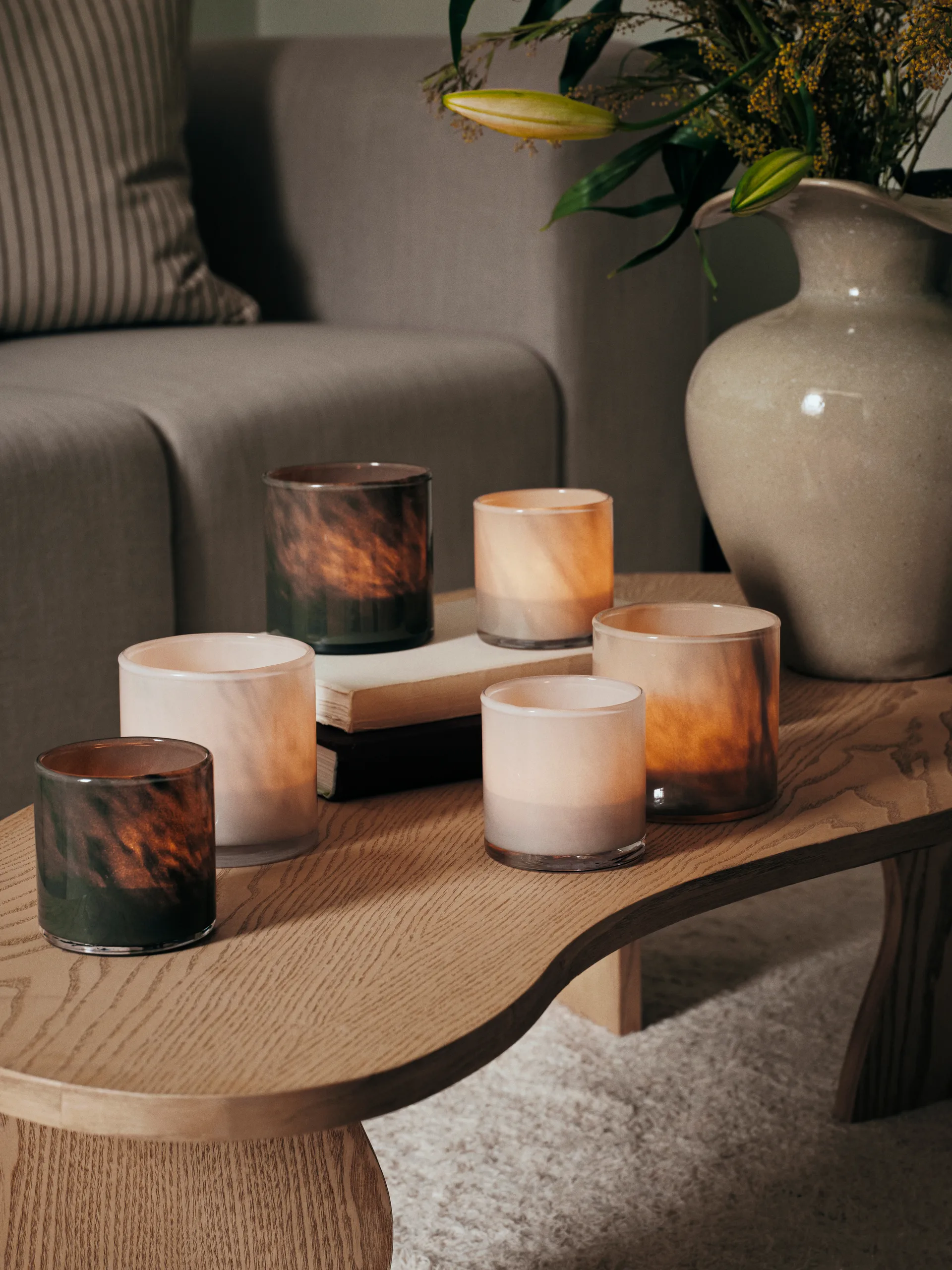 Solai hurricane lyslykt, Light Green, Ø10 cm Broste Copenhagen