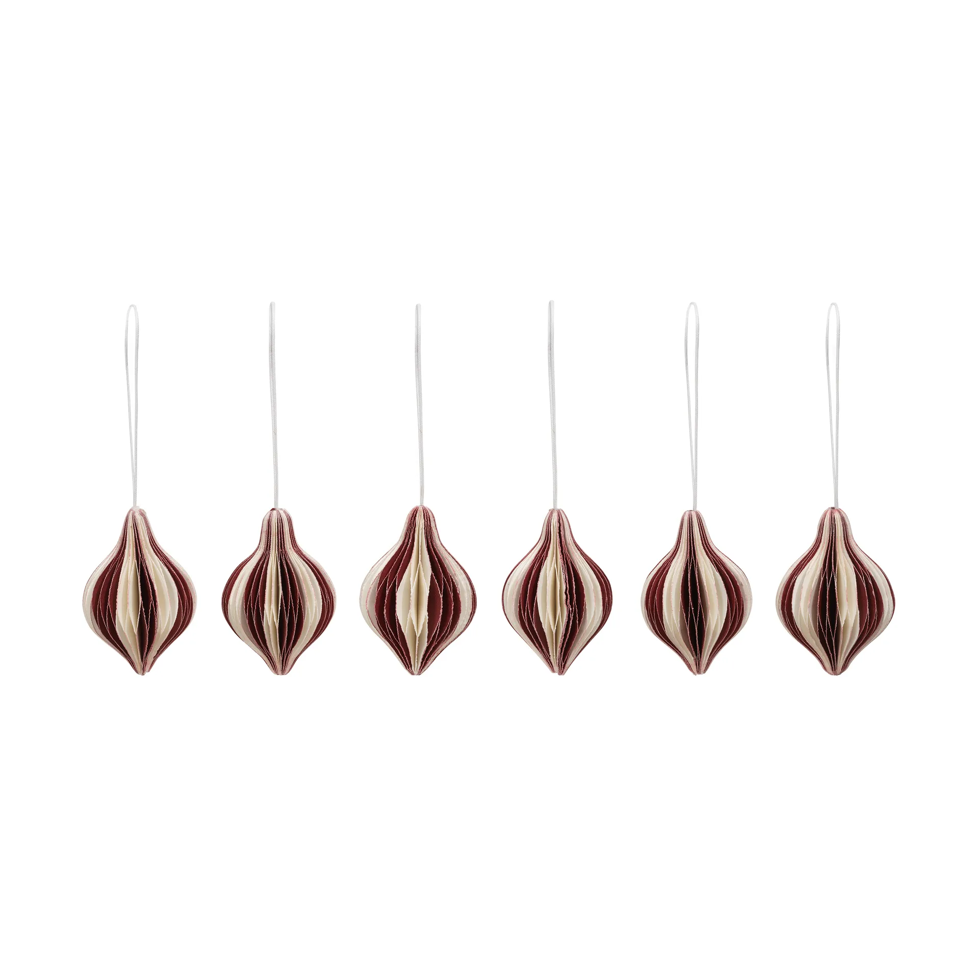 Broste Copenhagen Spira juleanheng Burgundy-Off White