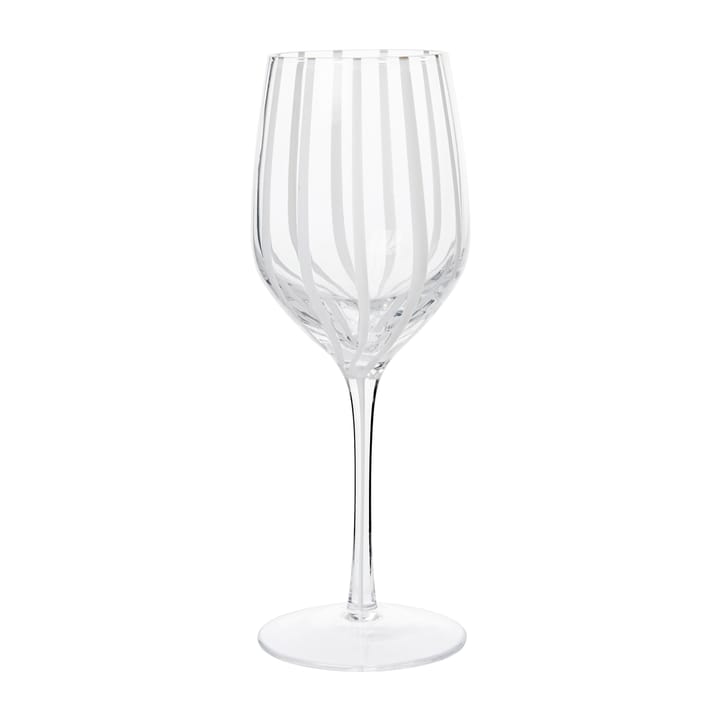 Stripe hvitvinsglass 35 cl - Clear-white stripes - Broste Copenhagen