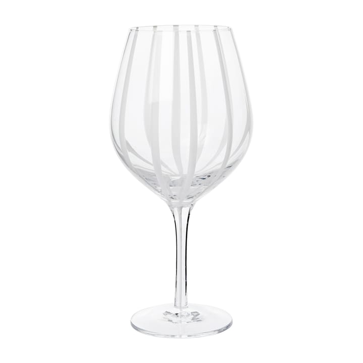 Stripe rødvinsglass 65 cl - Clear-white stripes - Broste Copenhagen