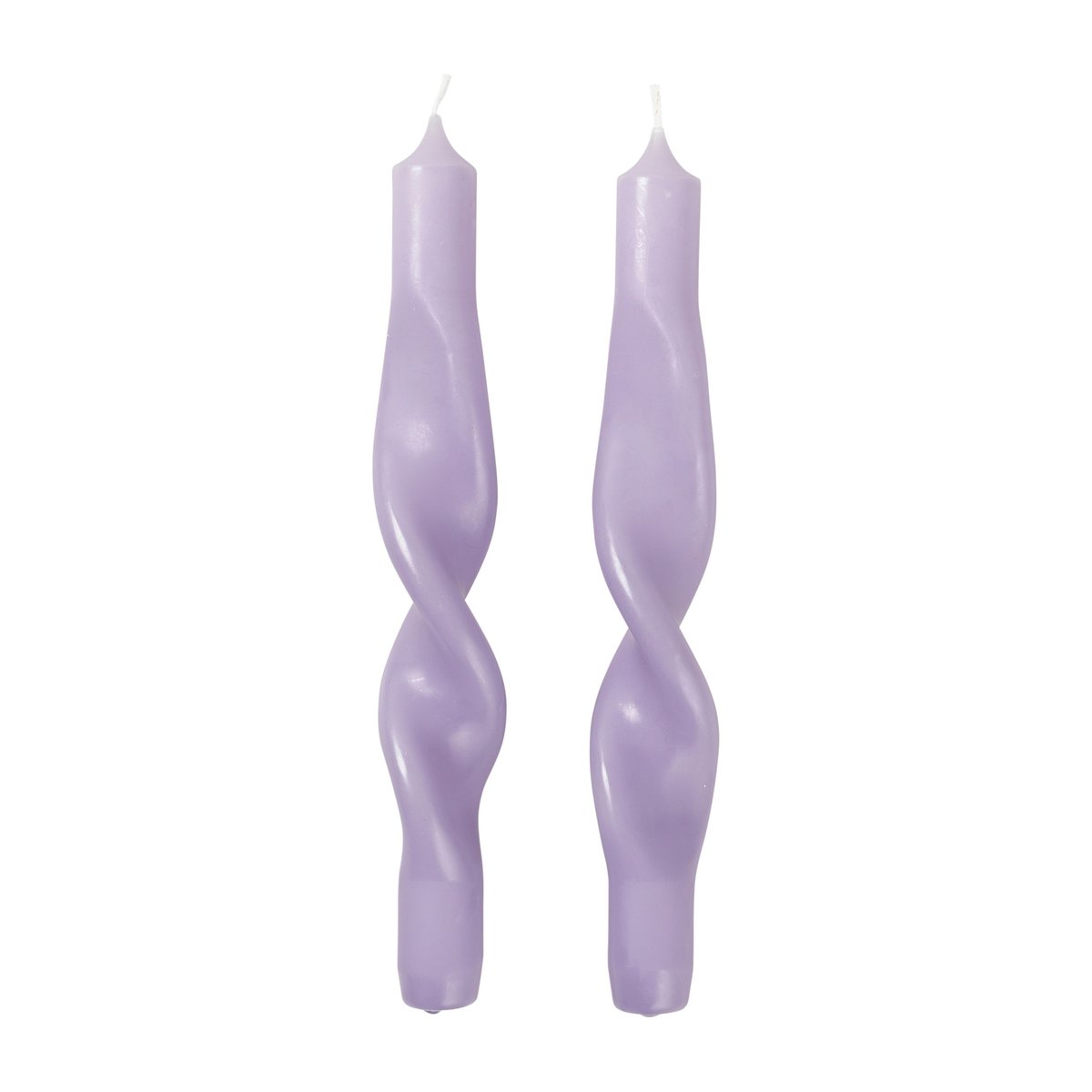 Broste Copenhagen Twisted candles tvinnede lys 23 cm 2-pakning Orchid light purple