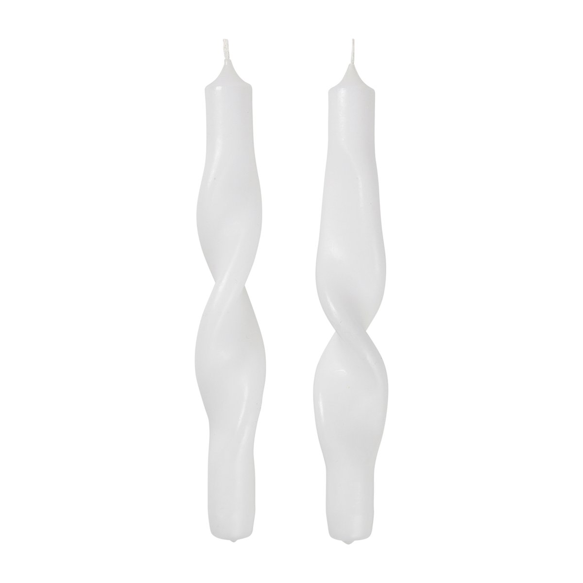 Broste Copenhagen - Twist vridde lys 2,4x23 cm pure white