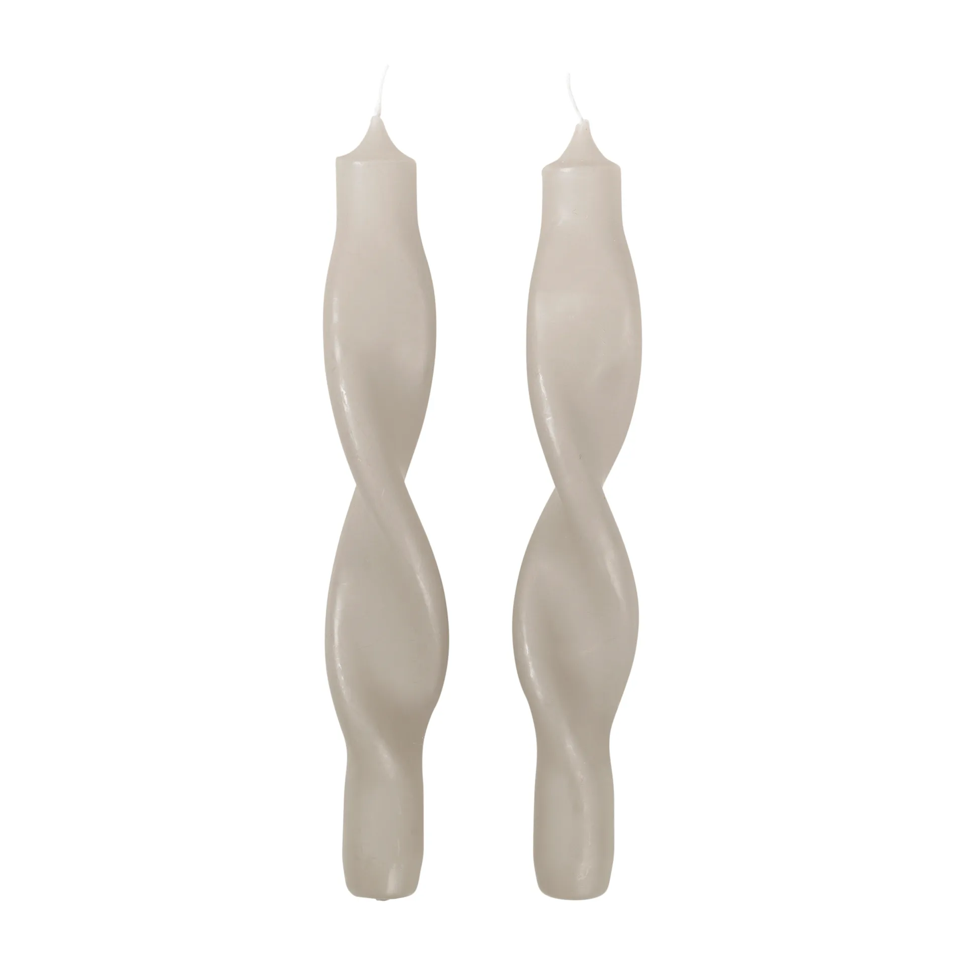 Twisted candles tvinnede lys 23 cm 2-pakning, Rainy day Broste Copenhagen
