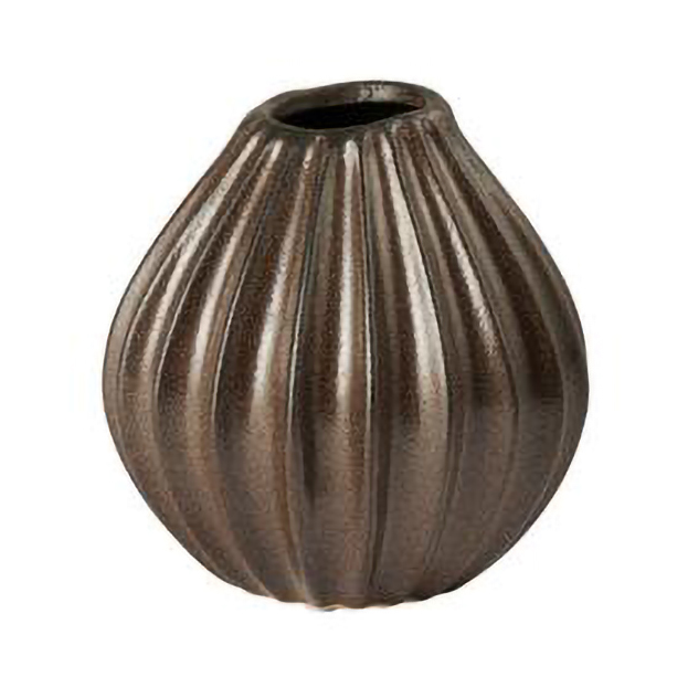 Broste Copenhagen Wide vase S 15 cm Brown