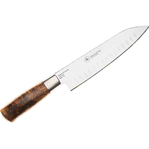 Brusletto - Hunter premium chef santokukniv 19 cm blank/natur