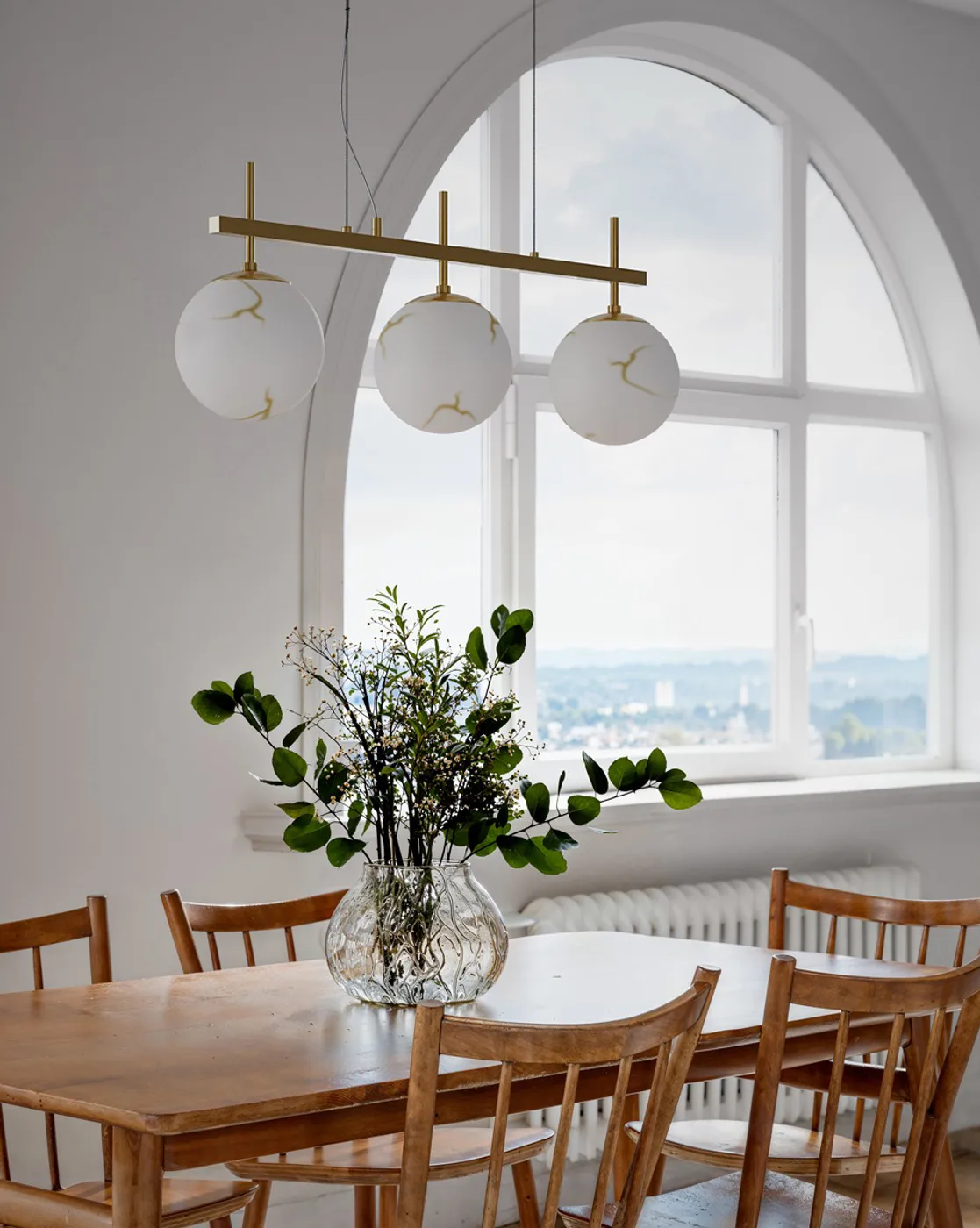 Bellagio taklampe 3-lite, Messing-hvit By Rydéns