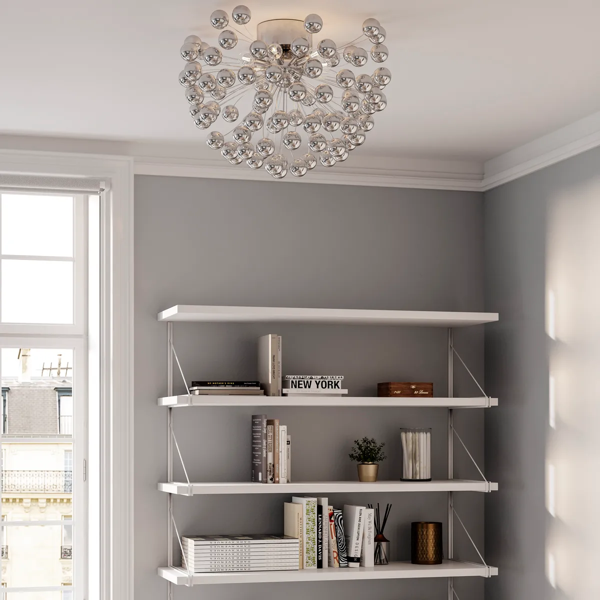 Carroll plafond Ø58 cm, Krom By Rydéns