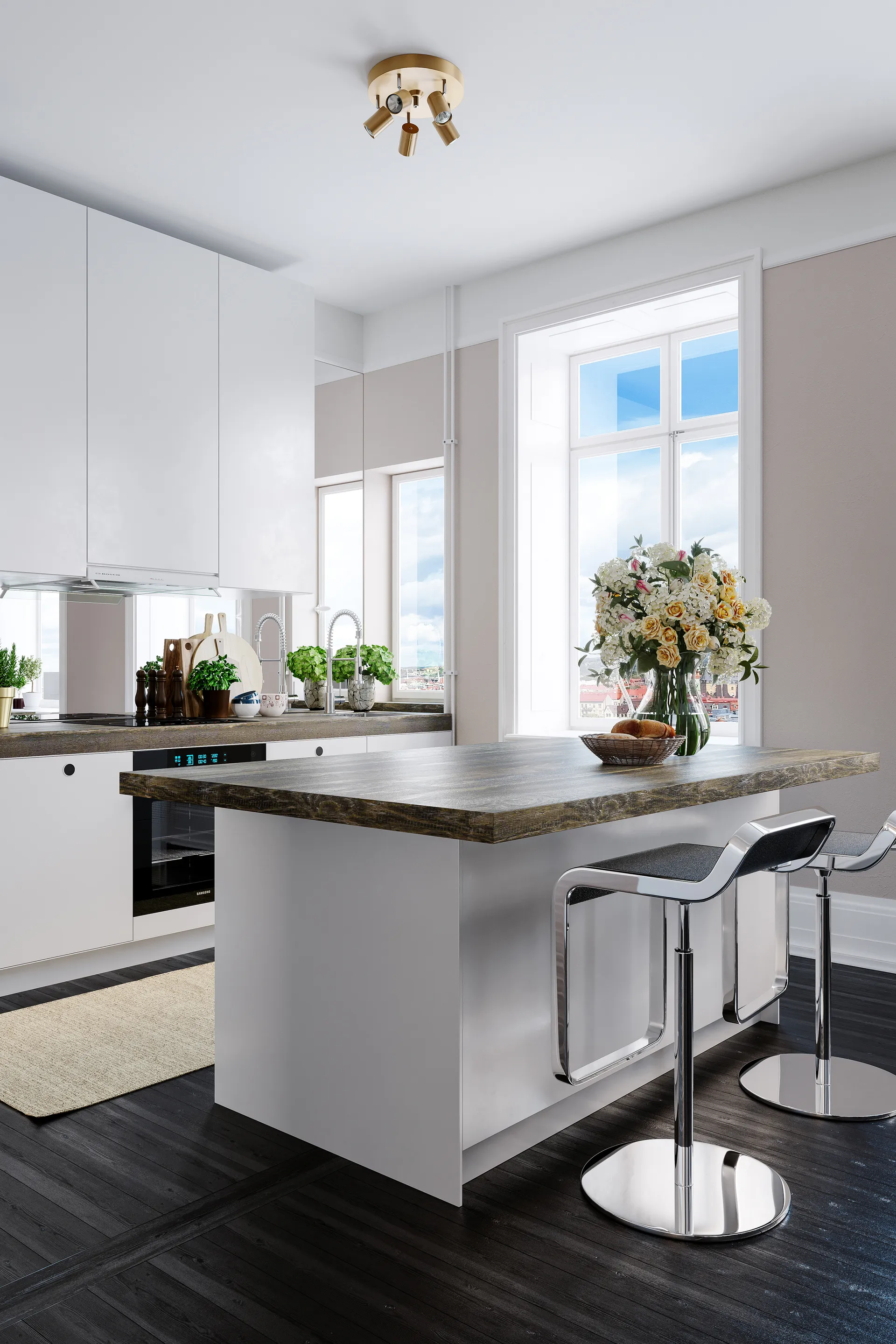 Correct 3 takspotlight, Gull By Rydéns