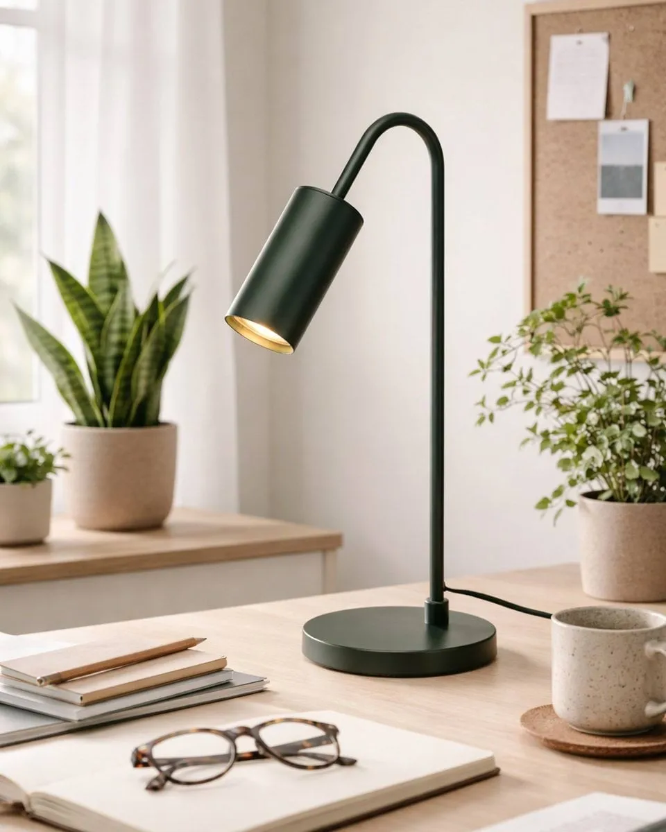 Curve bordlampe 51 cm, Matt grønn By Rydéns
