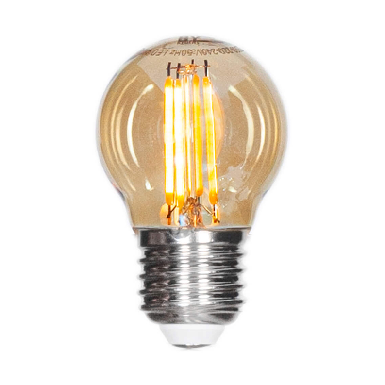 by Rydéns, Filament lyskilde LED dimbar globe E27 4W Ø45mm ravfarget