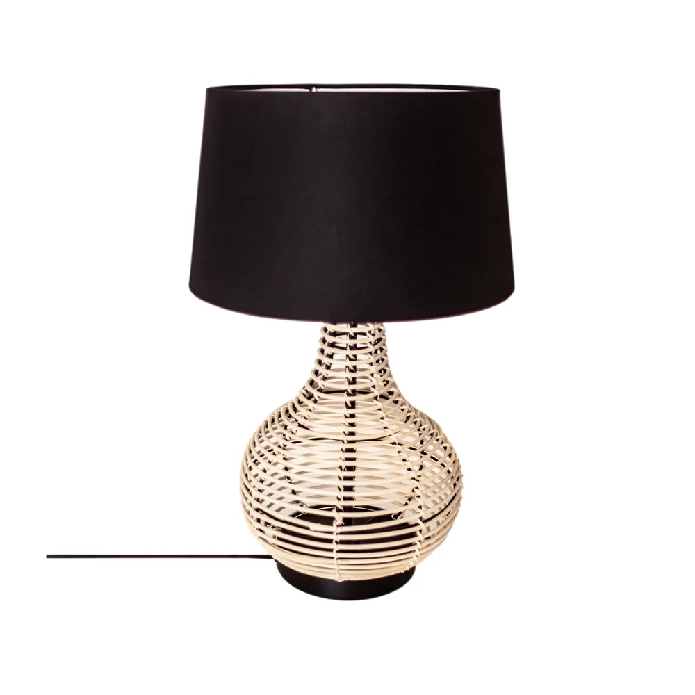 Granada bordlampe, Naturlig/Sort By Rydéns