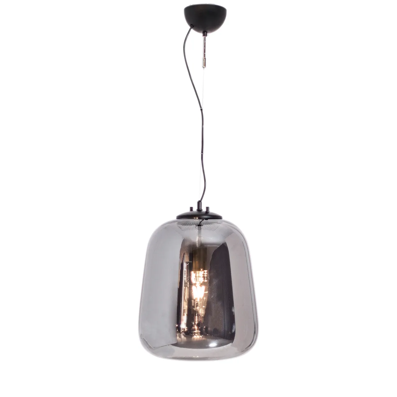 Leola taklampe Ø33 cm, Svart-røyket grå By Rydéns