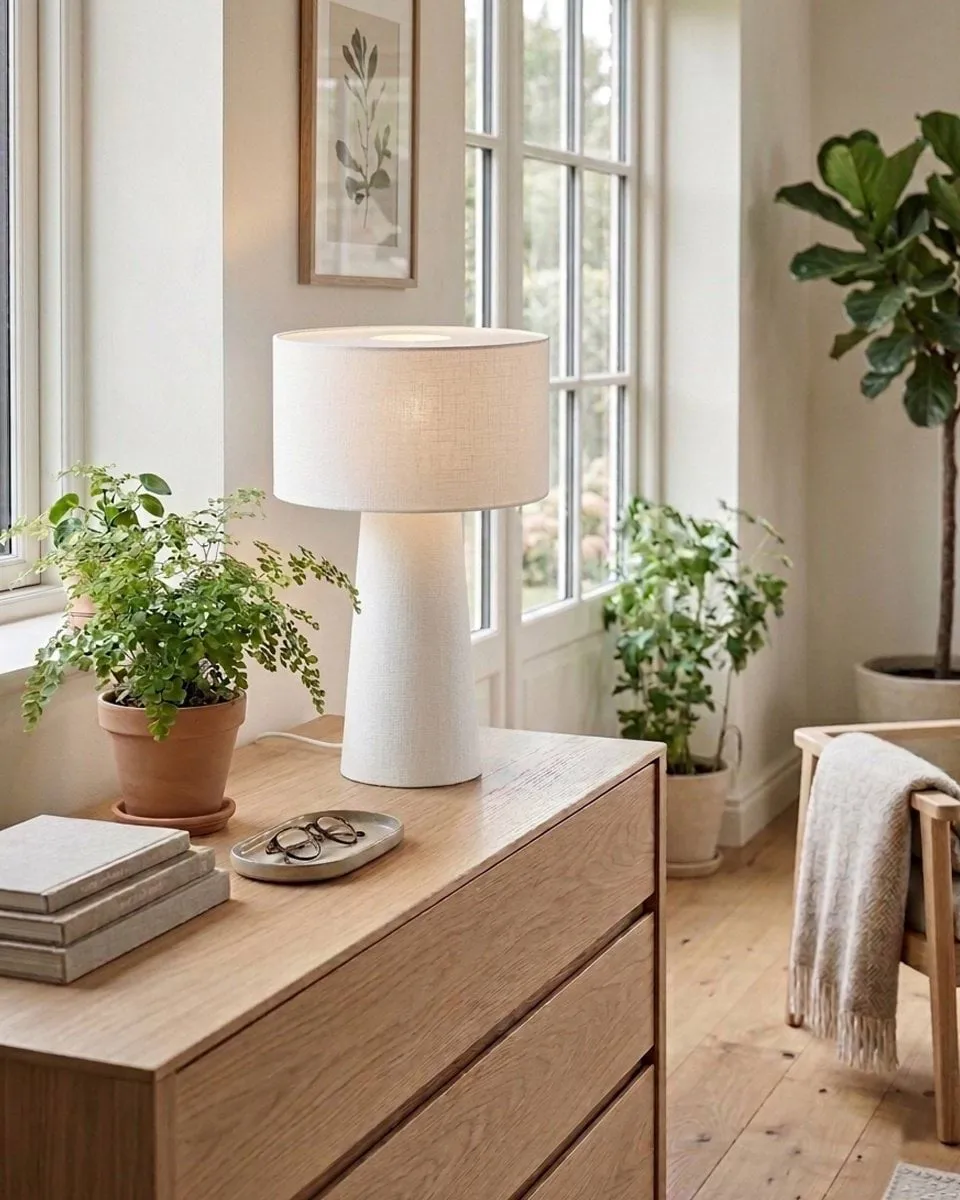 Linum bordlampe, Hvit, 50 cm By Rydéns