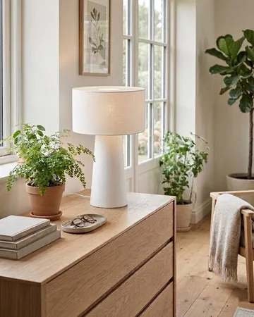 Linum bordlampe - Hvit, 50 cm - By Rydéns