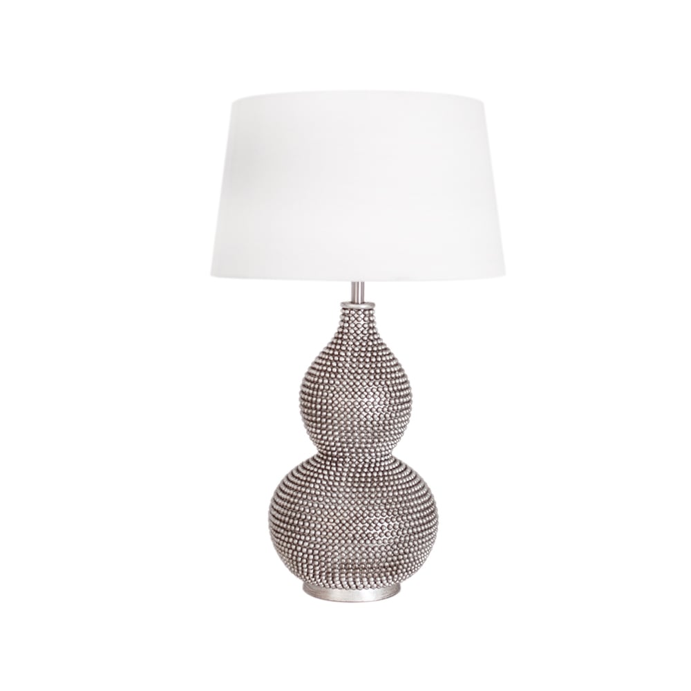 By Rydéns Lofty bordlampe Satin/white, lampefot av metall