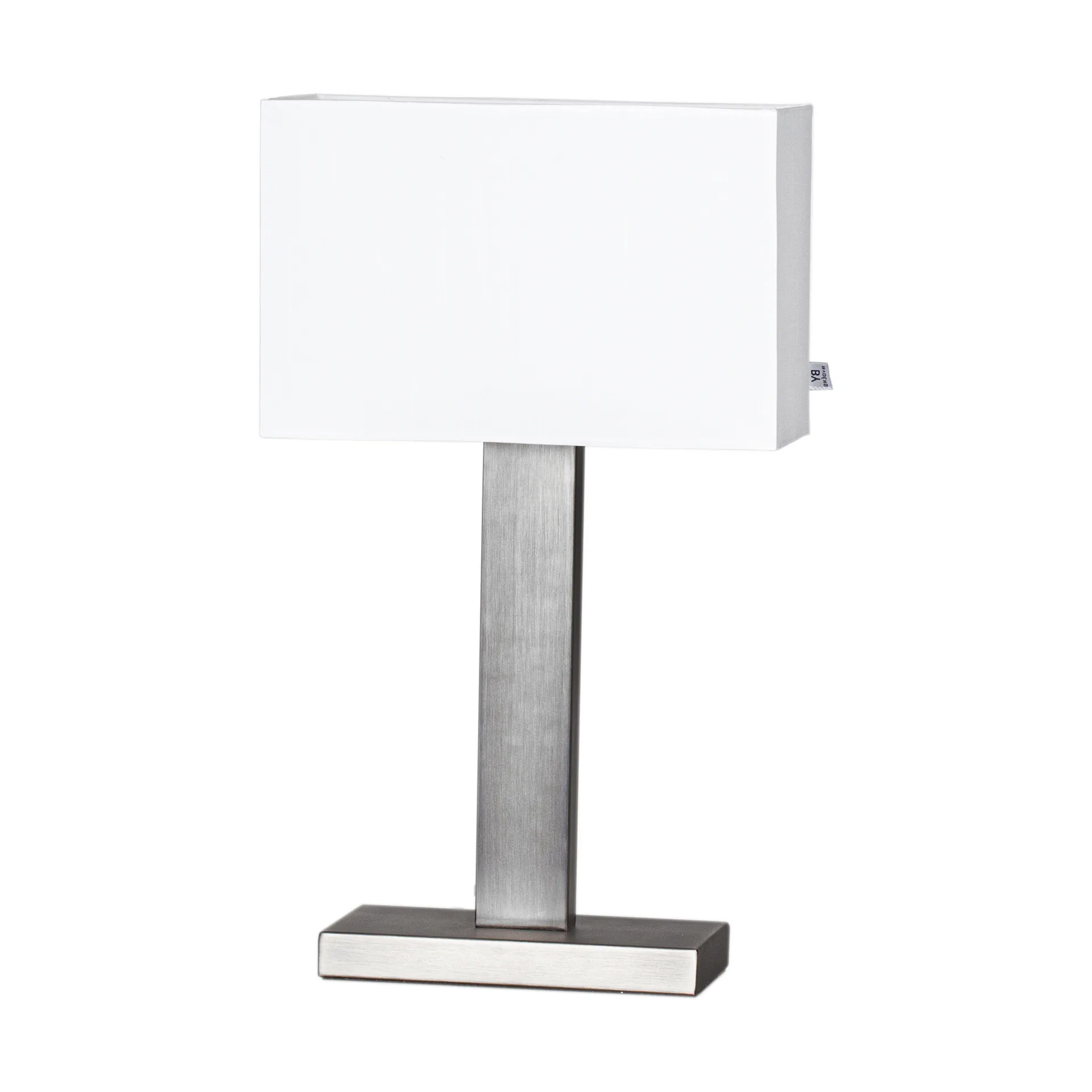 Prime bordlampe 47 cm, Børstet stål-hvit skjerm By Rydéns