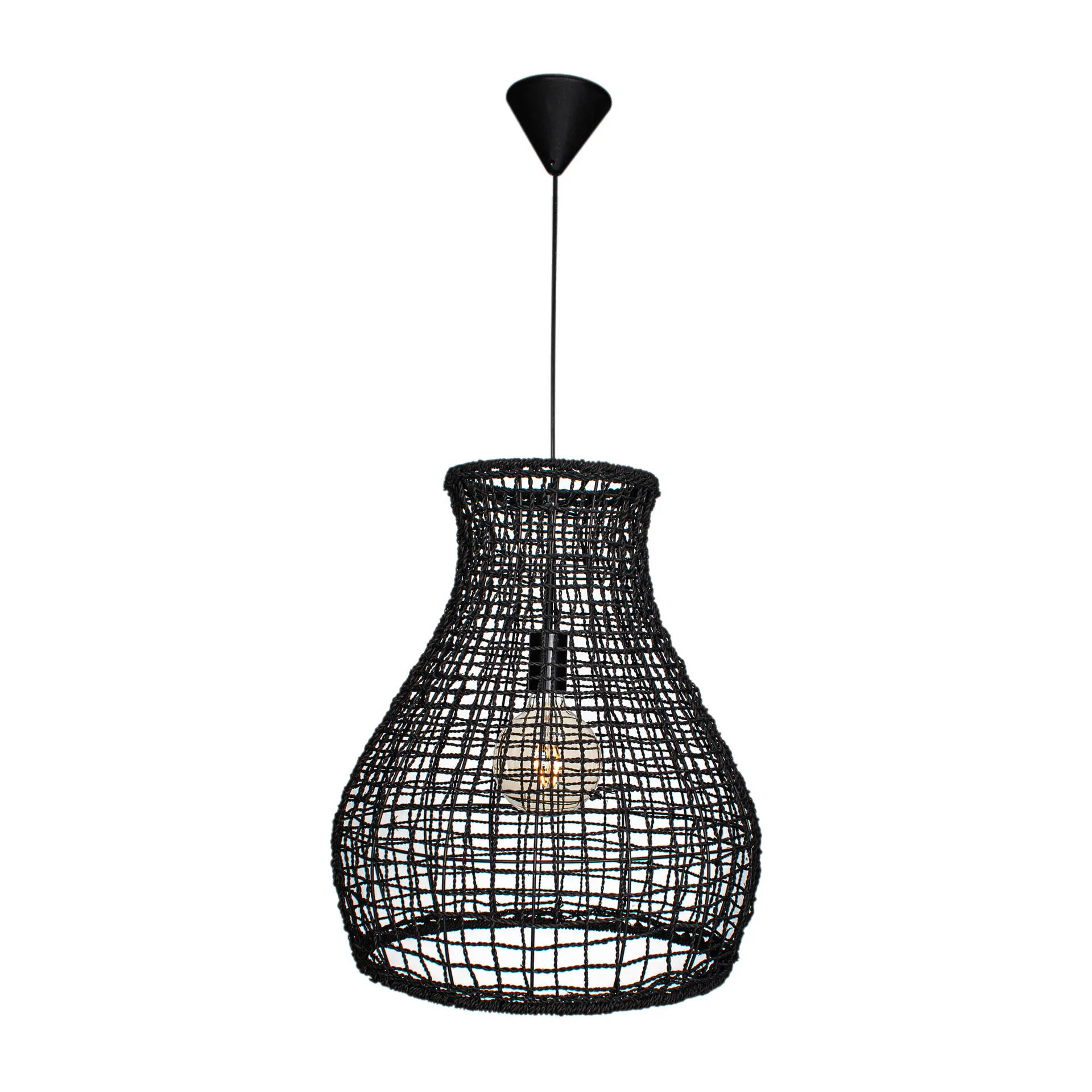 Seagrass taklampe, Svart By Rydéns