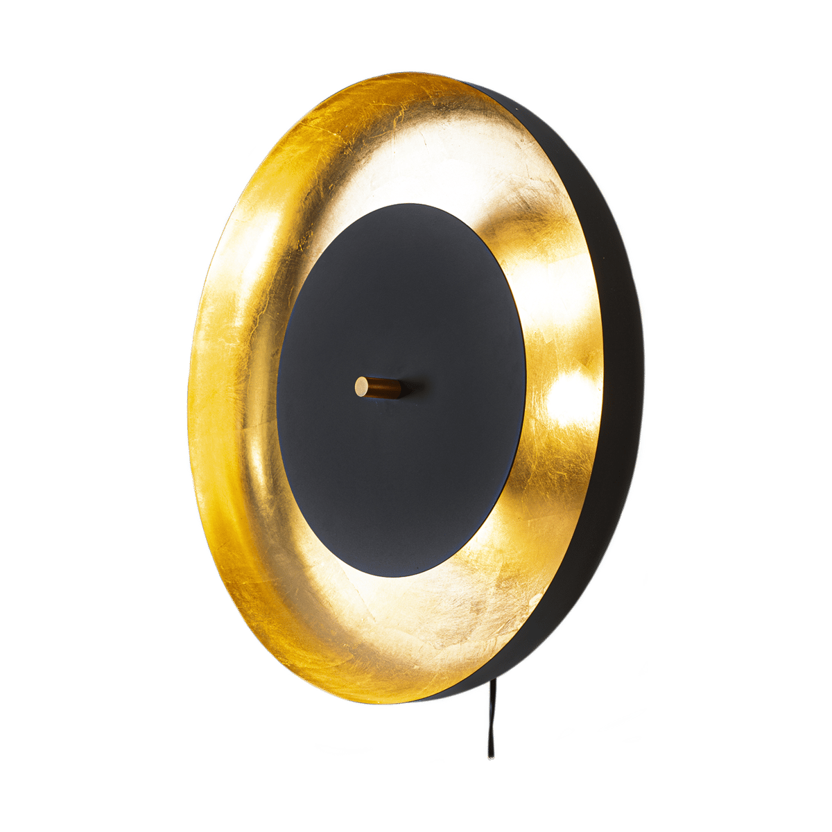 - Shelby Vegglampe Matt Black/Gold