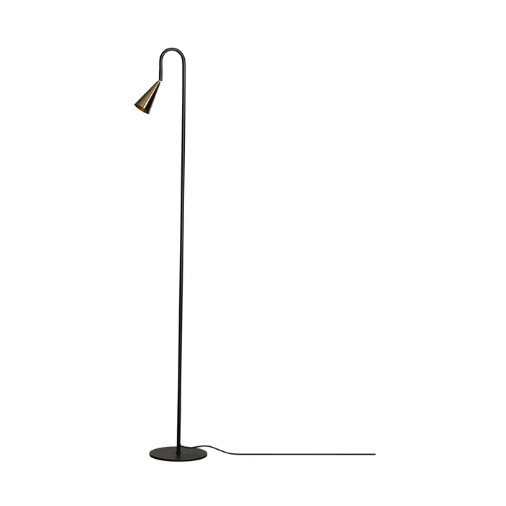 Spline gulvlampe - Svart-messing, 140 cm - By Rydéns