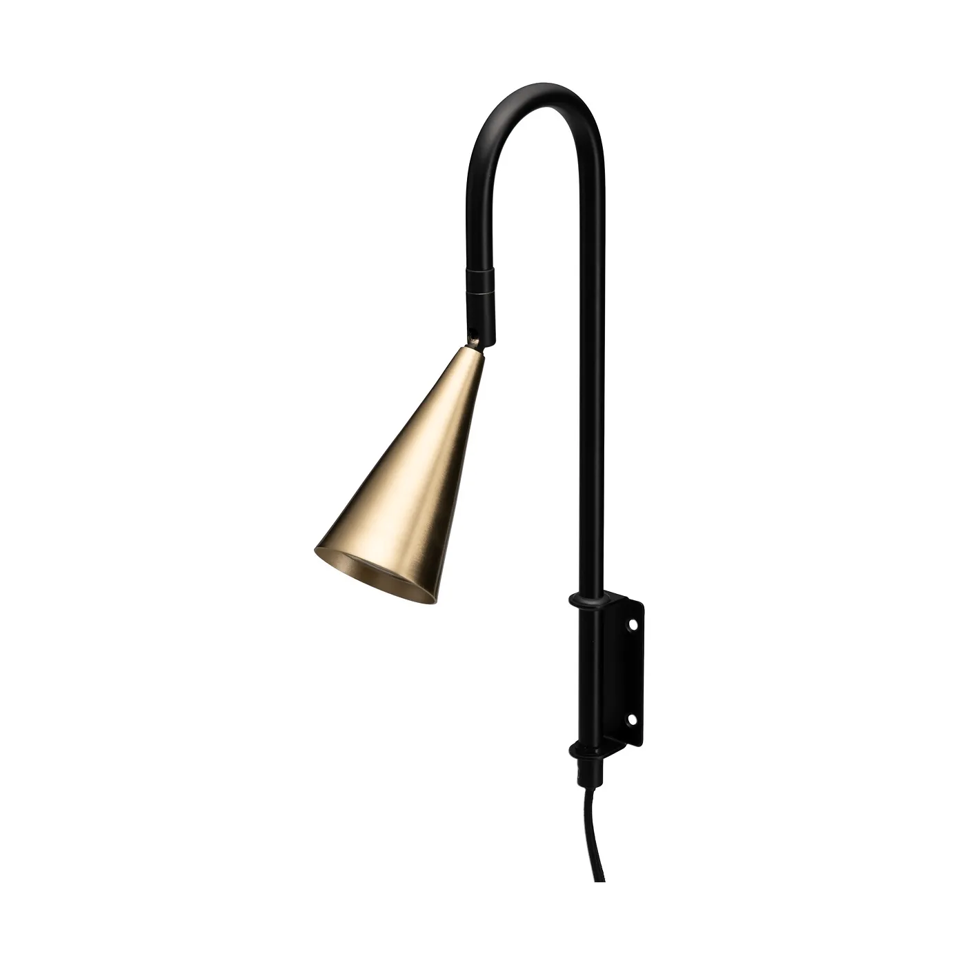 Spline vegglampe, Svart-messing, 36 cm By Rydéns