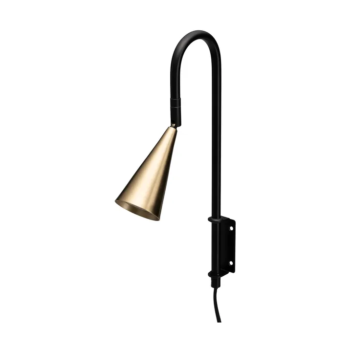 Spline vegglampe - Svart-messing, 36 cm - By Rydéns