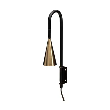 Spline vegglampe - Svart-messing, 36 cm - By Rydéns