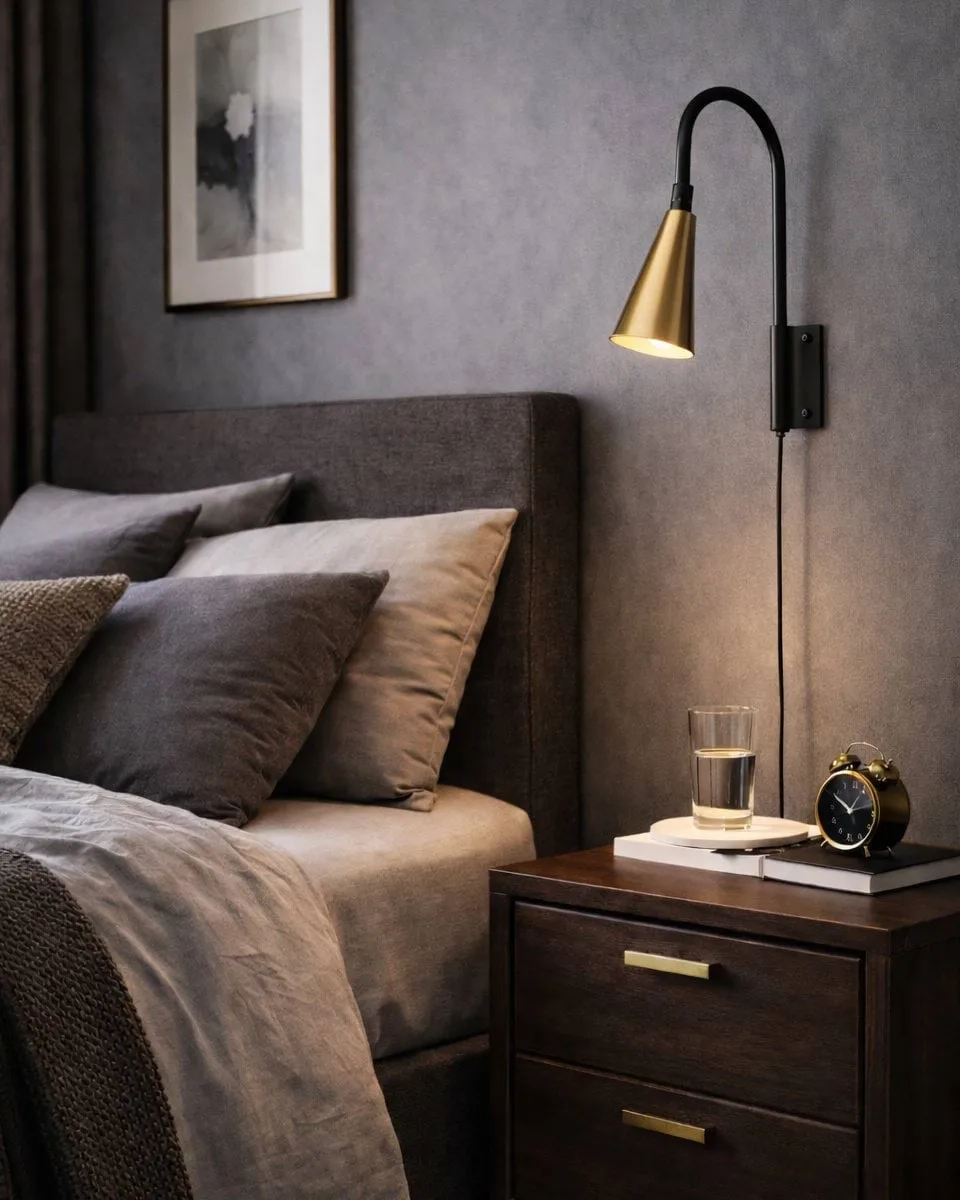 Spline vegglampe, Svart-messing, 36 cm By Rydéns