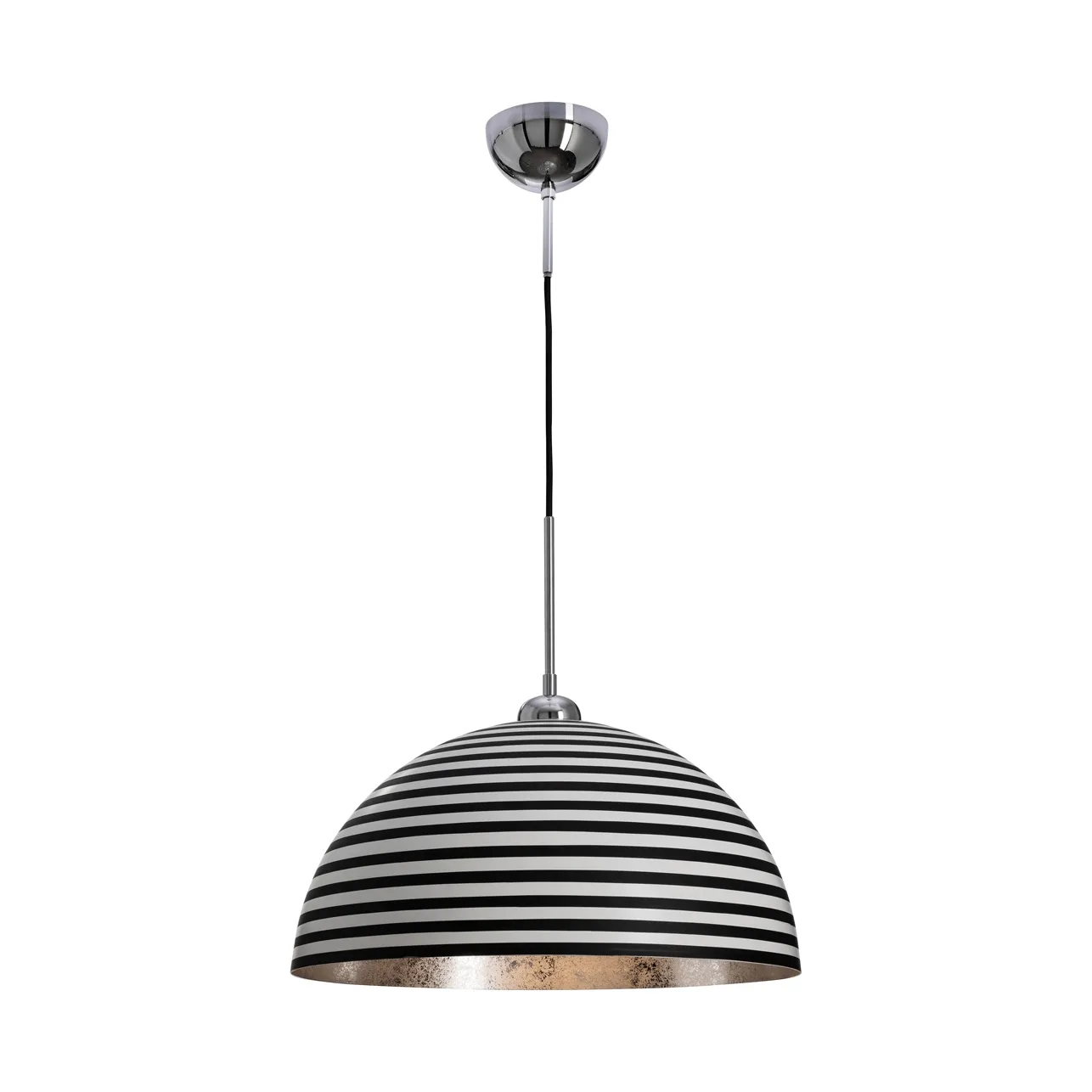 Stripe taklampe, Svart-hvit, Ø45 cm By Rydéns