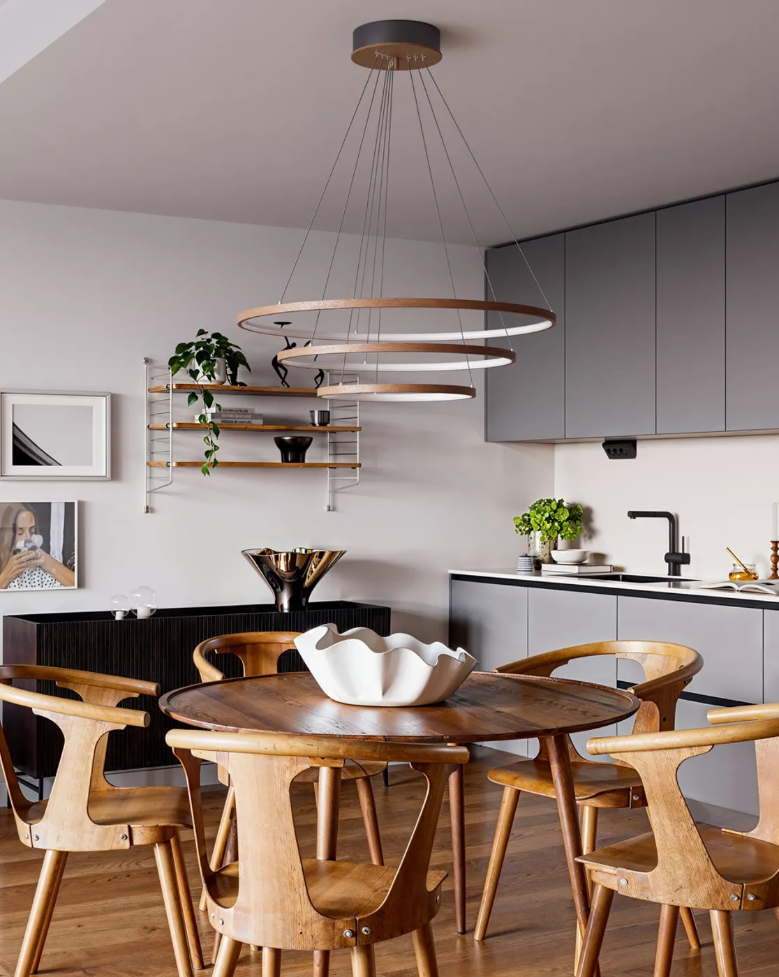 Trione taklampe Ø80 cm, Valnøtt By Rydéns