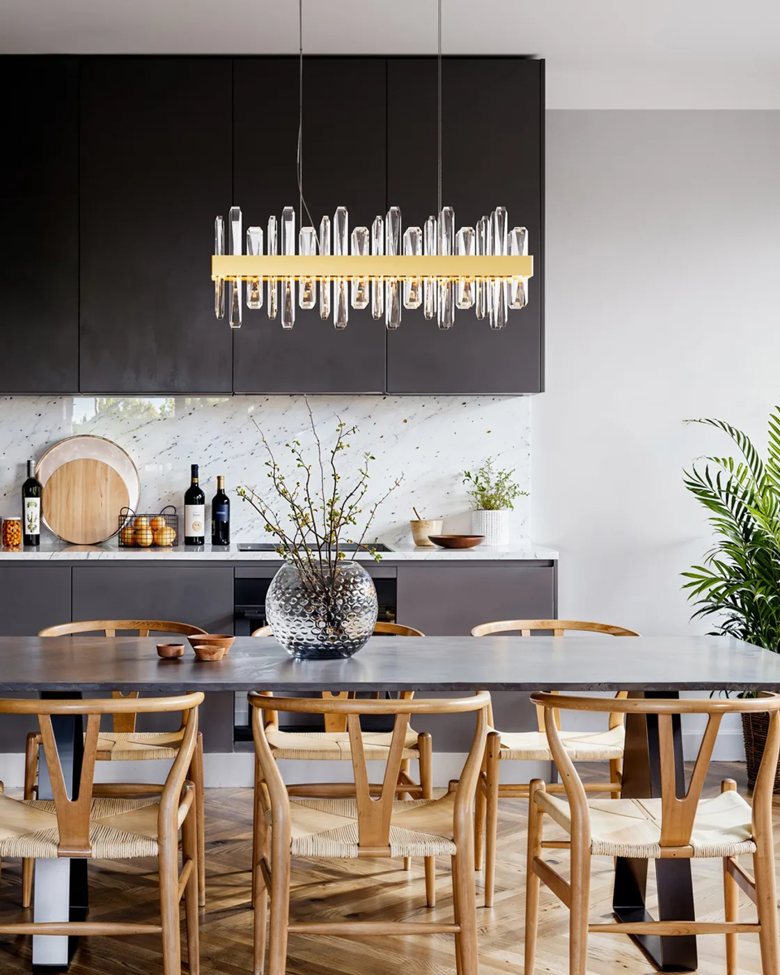 Triumph Bar taklampe 80 cm, Messing-klar By Rydéns