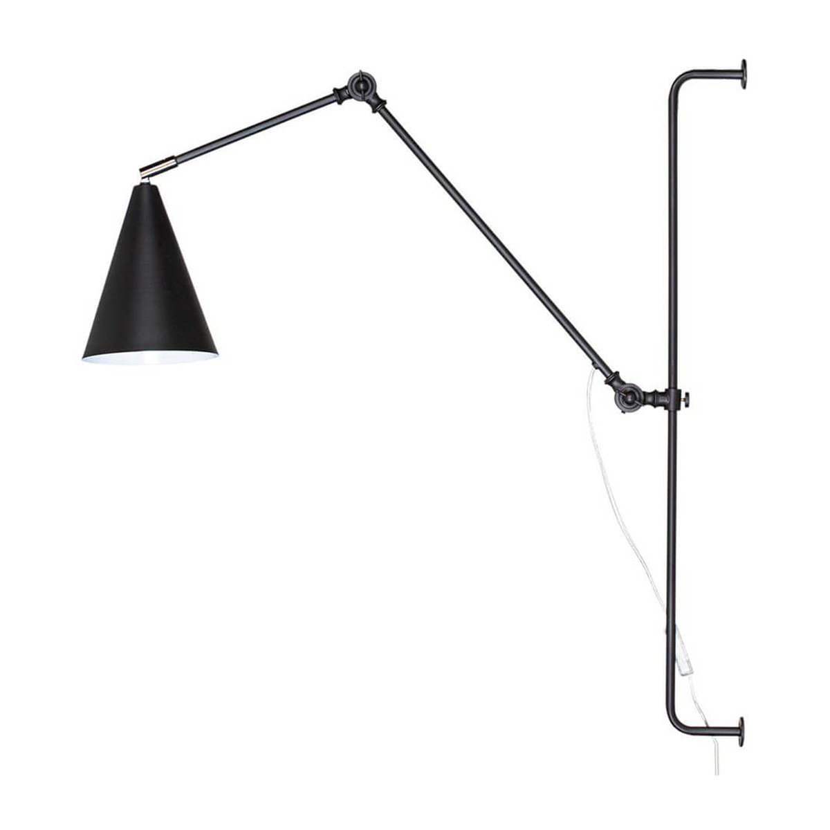 By Rydéns - Yukon Vegglampe Long Matt Black