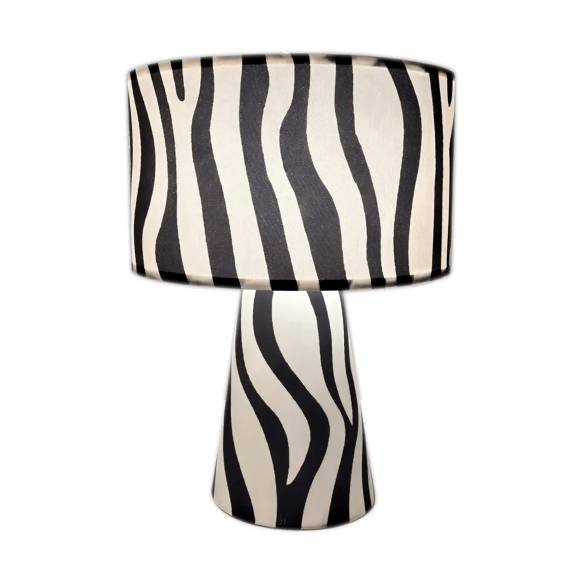 Zany Zebra bordlampe, Svart-hvit, 43 cm By Rydéns