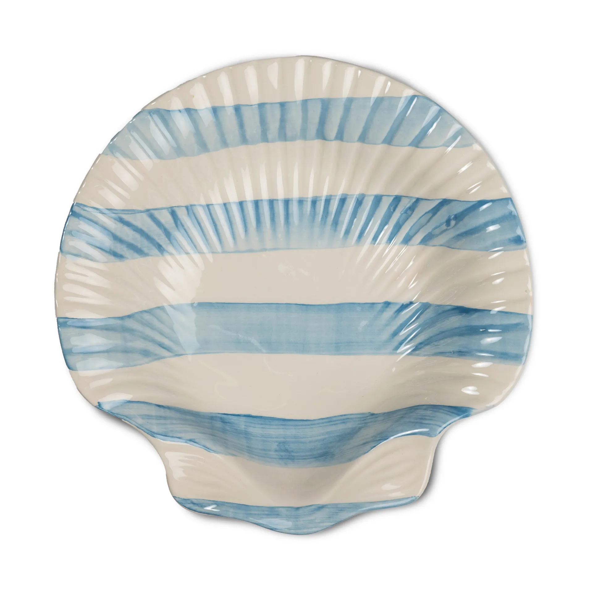 Armona stripe tallerken 23,5x23,5 cm, Lys blå-hvit Byon