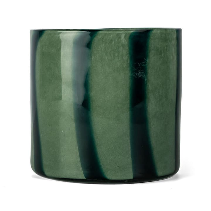 Calore lyslykt-vase M Ø15 cm, Green-dark green Byon