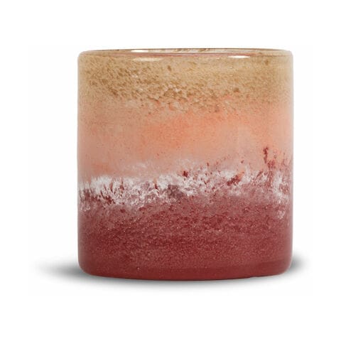 Calore lyslykt-vase M Ø15 cm, Rosa-beige-bordeaux Byon