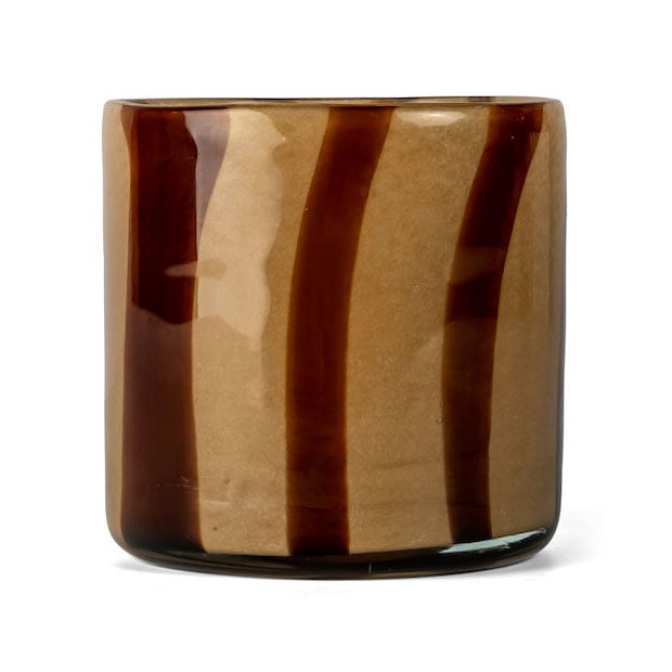ByOn - Calore lyslykt 10x10 cm beige/brun stripe