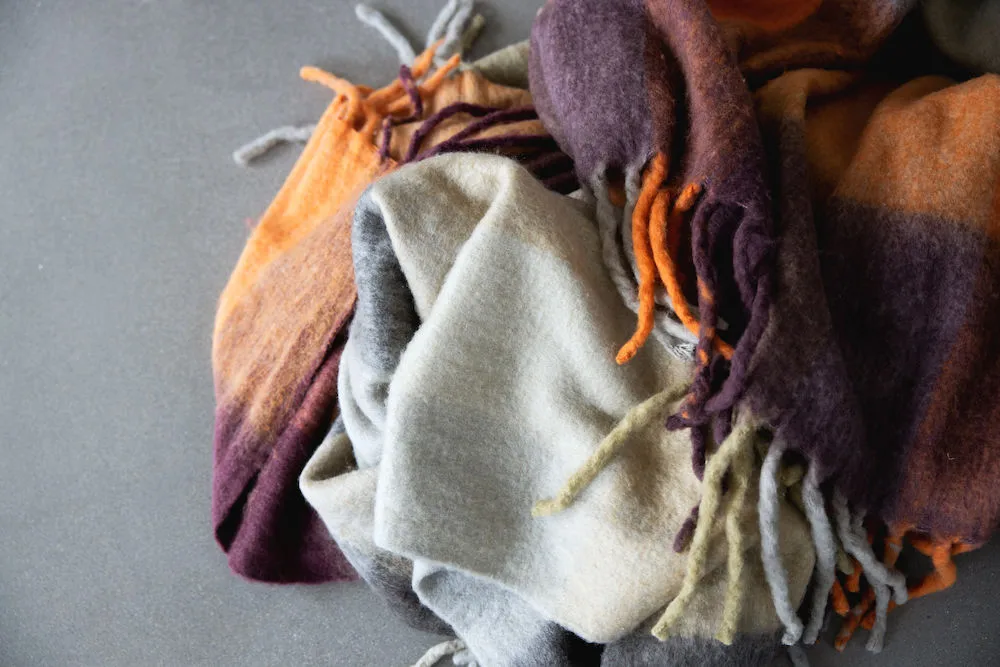 Check pledd, Mixed orange Byon