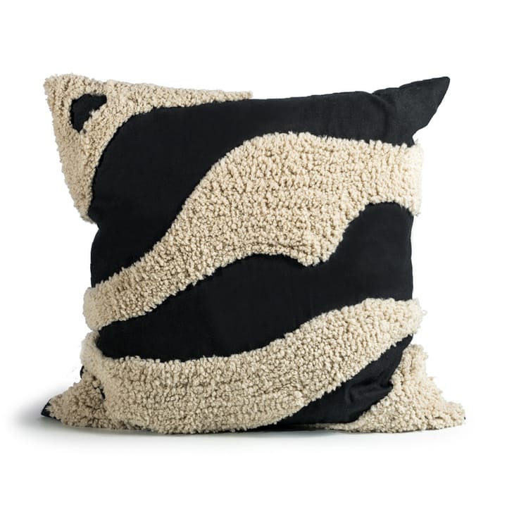 Fluffy pute 50 x 50 cm, Black-beige Byon