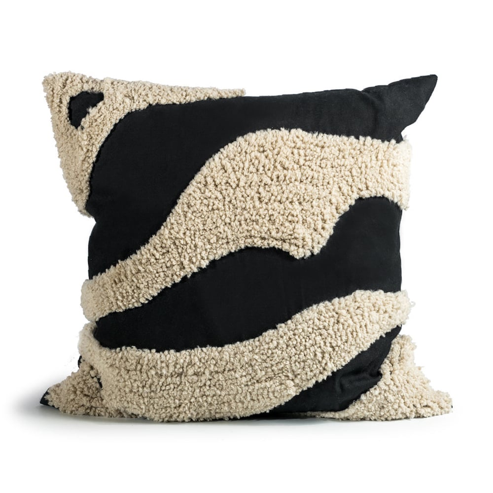 Byon Fluffy pute 50 x 50 cm Black-beige