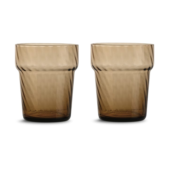 Opacity drikkeglass 30 cl 2-pk - Brun - Byon