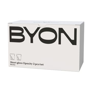 Opacity drikkeglass 30 cl 2-pk - Brun - Byon