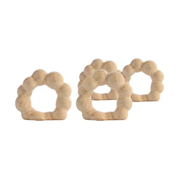 Porto serviettring 4-pk - Beige - Byon