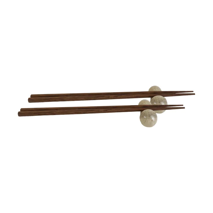 Porto spisepinner med holder 2-pakning - Beige - Byon