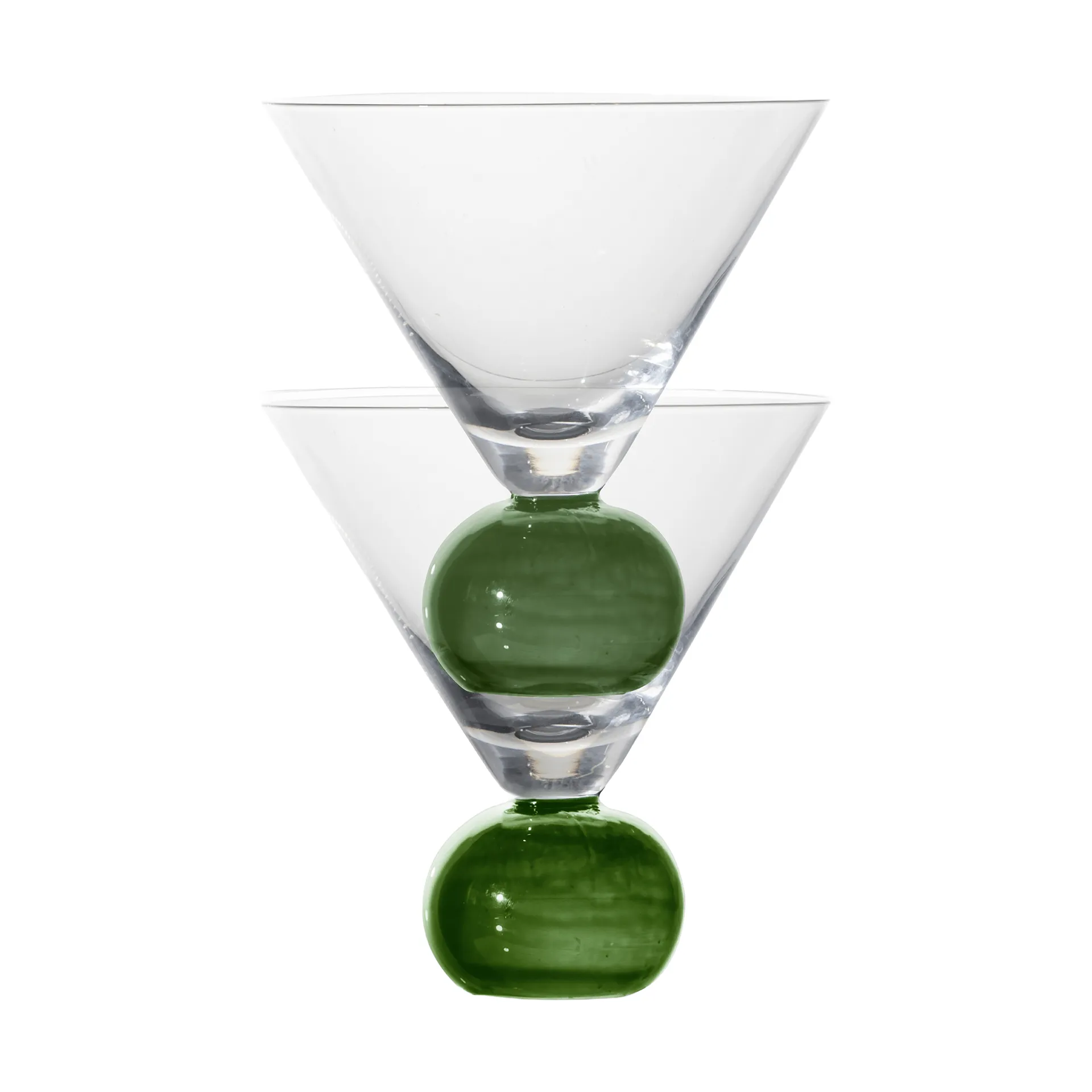 Spice glass 24 cl 2-pakning, Klar-mørkegrønn Byon