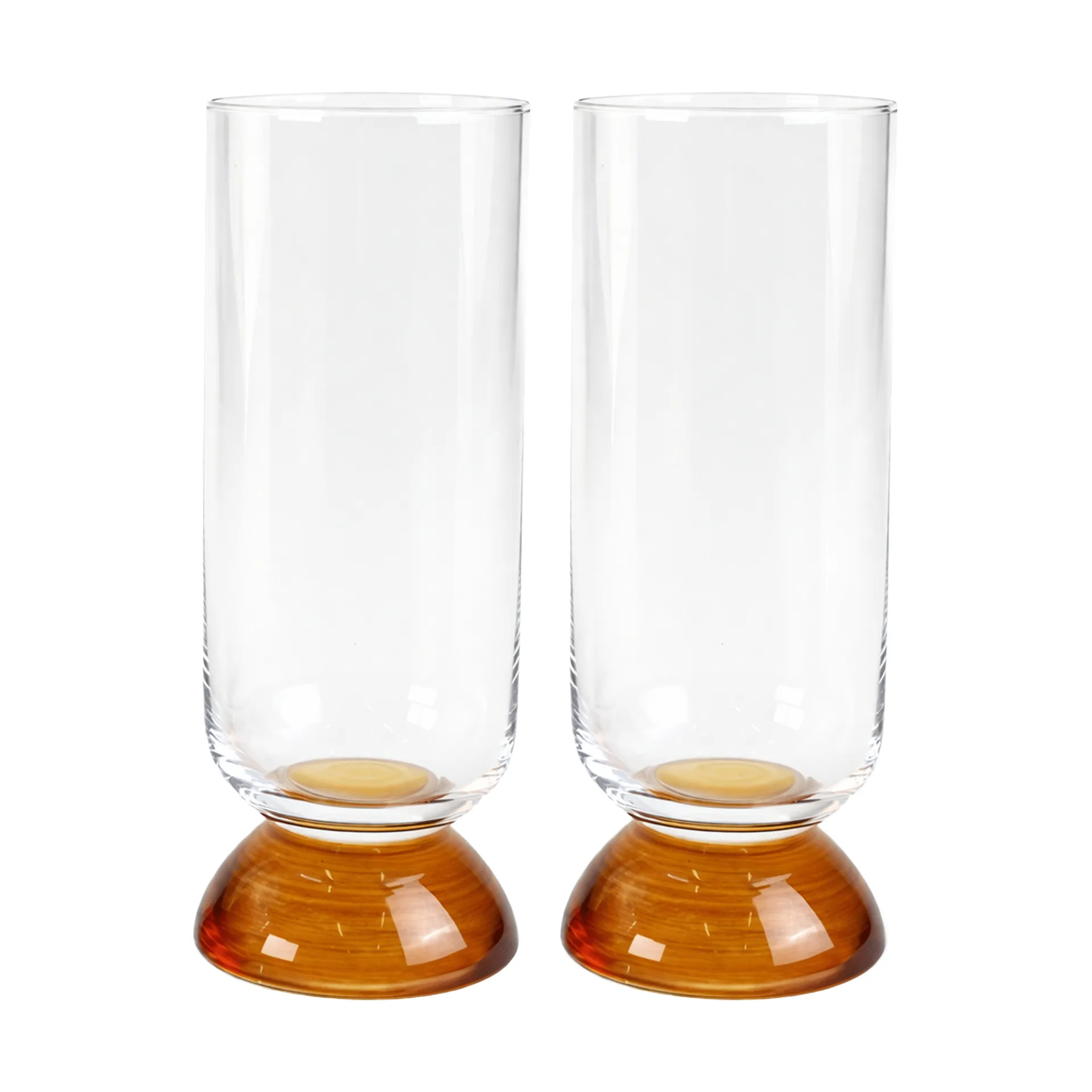 Spice høyt drikkeglass 38 cl 2-pakning, Klar-amber Byon