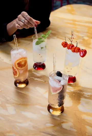 Spice høyt drikkeglass 38 cl 2-pakning - Klar-amber - Byon