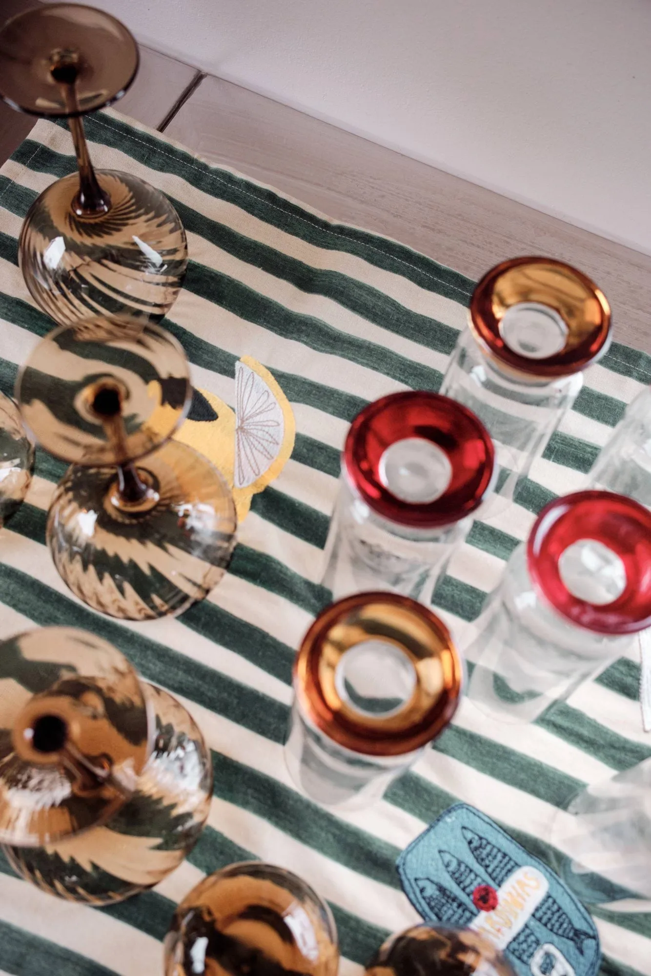 Spice høyt drikkeglass 38 cl 2-pakning, Klar-rød Byon
