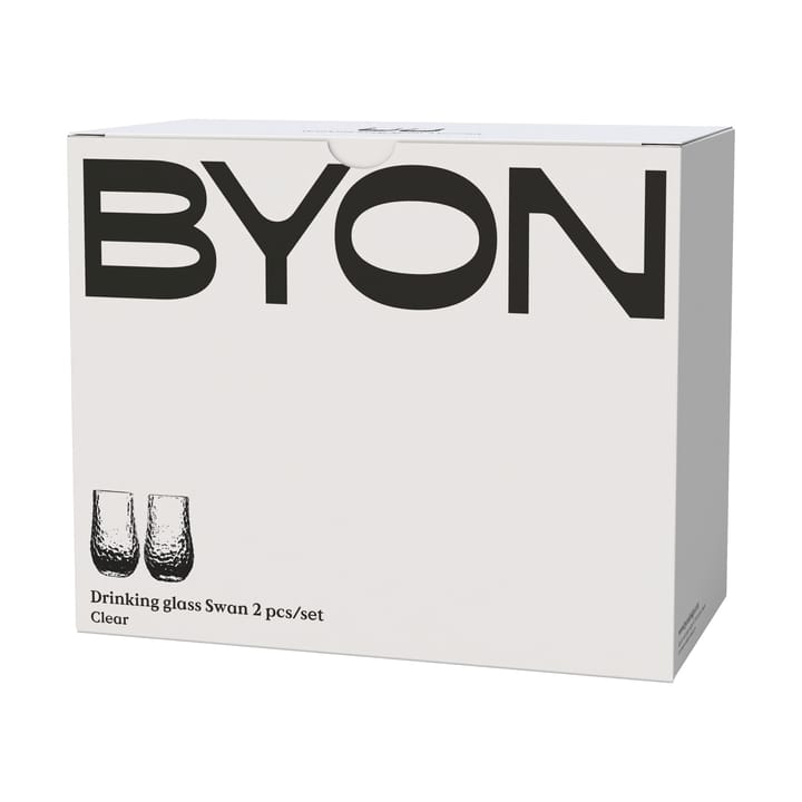 Swan drikkeglass 2-pack, Klar Byon