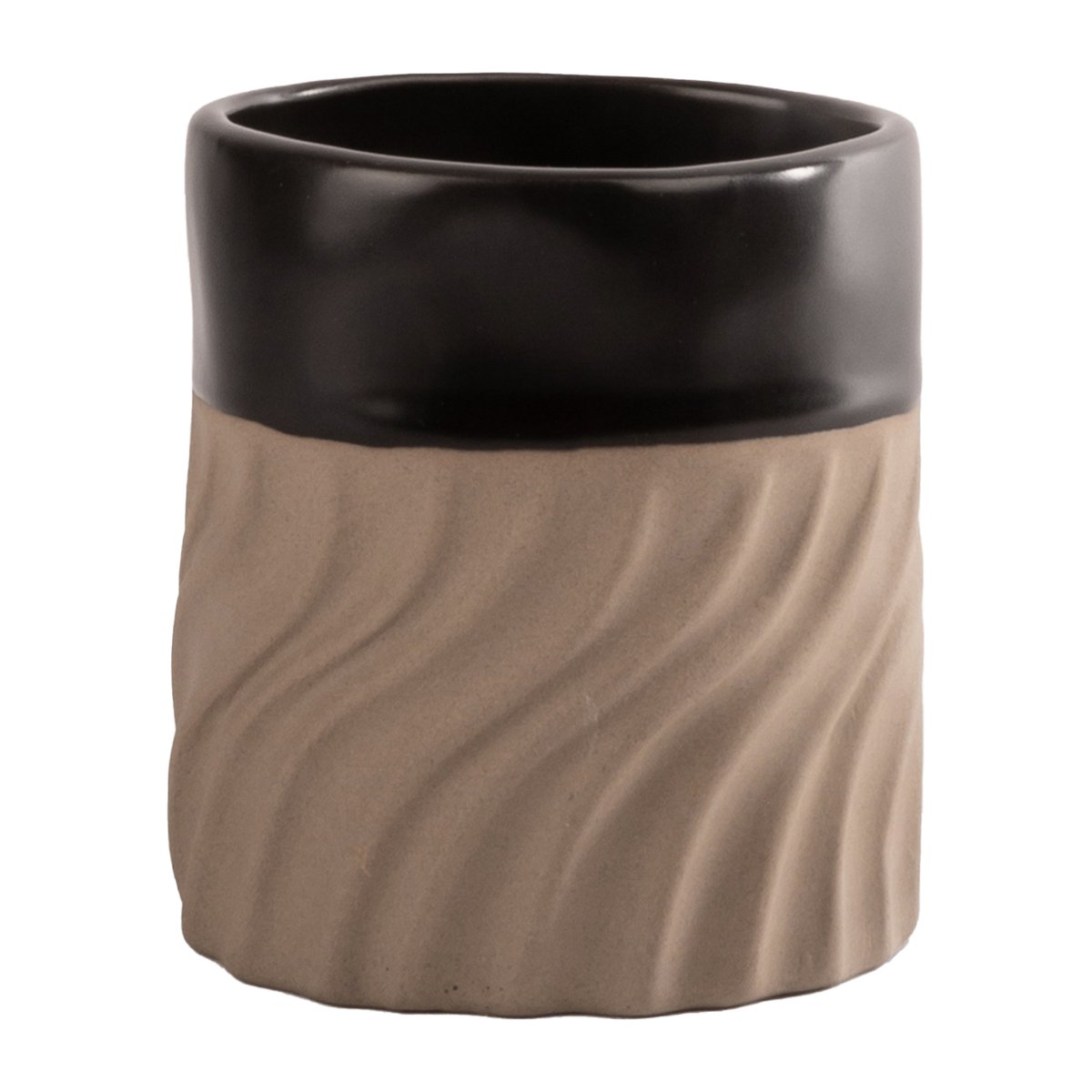 Byon Swirl kopp 24 cl Sort-beige