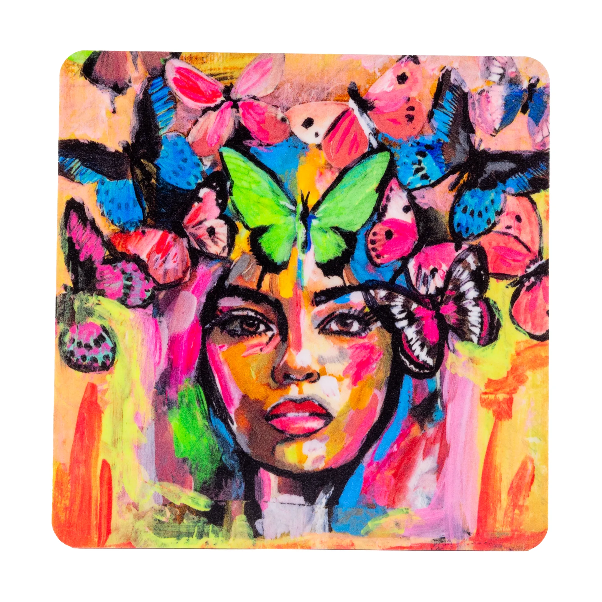 Coming back to life glassbrikke  9x9 cm, Multi Carolina Gynning